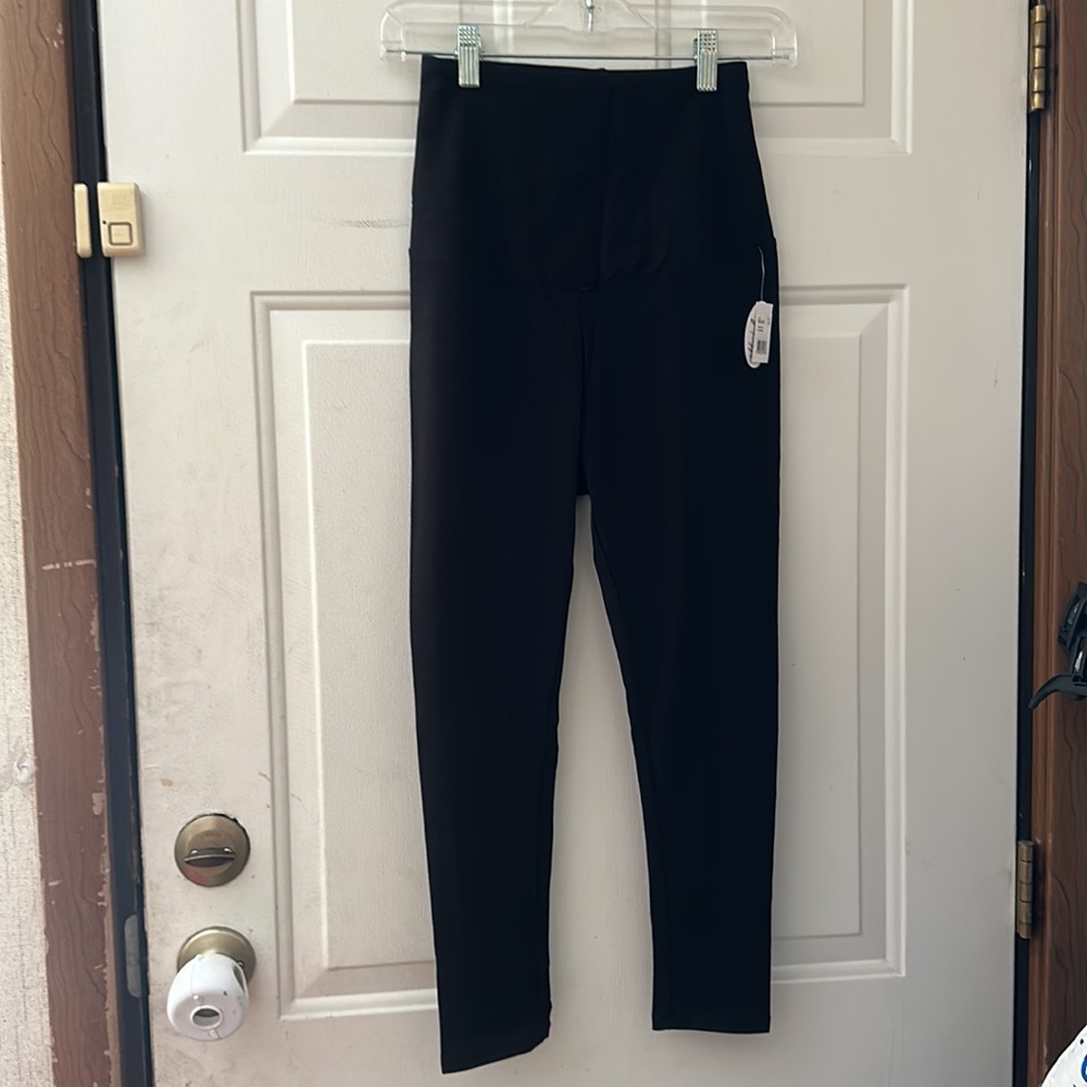 MAMA PRIMA BY MOTHERHOOD BLACK CROPPED LEGGINGS: NEW WITH TAGS: SIZE XS